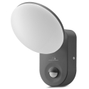 Ceiling light Maclean Energy MCE367 LED wall light with PIR sensor - PC + ALU, 15W (1100lm) Neutral White 4000K IP65 gray