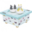 Trousselier Music Box Dancing Cat & Mouse