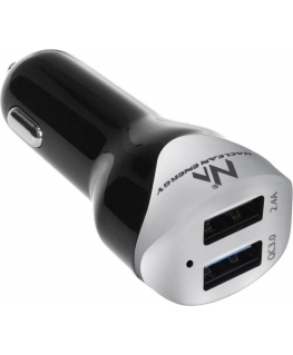 MACLEAN MCE157 Maclean MCE157 Car charger max4.8A 2xUSB Qualcomm QC QC 3.0 plus 1.5m silver