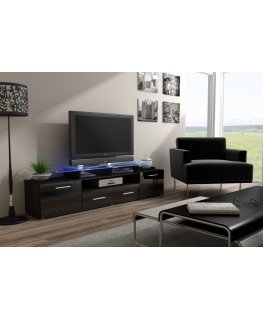 Cama TV statīvs EVORA 200 wenge / melns spīdums