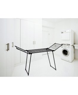 AMALFI foldable laundry drying rack, black