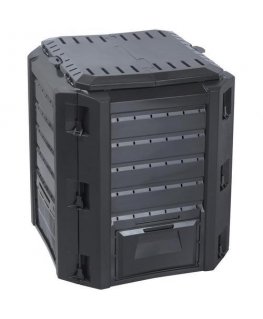 PROSPERPLAST compost bin 380L Black 82 x 72 x 72cm