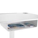 Maclean portable computer desk, adjustable height, with drawer, white for standing and sitting work, maximum height 113 cm - 8kg