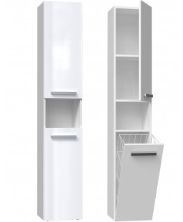 Topeshop NEL III BIEL POŁ vonios kambario spintelė Balta