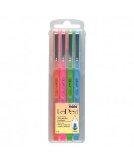 Marvy Uchida MARVY stylish pens with a thin tip "Le Pen" Bright, 4 colors