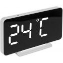 GreenBlue GB383 Digital Clock with Alarm Clock and Thermometer Function Electronic Clock LED Display White