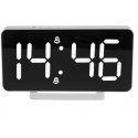 GreenBlue GB383 Digital Clock with Alarm Clock and Thermometer Function Electronic Clock LED Display White