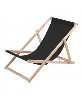 Woodok Beach lounger, wooden black