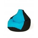 Sako bag pouffe Pear black and blue L 105 x 80 cm Sako bag pouffe Pear black and blue L 105 x 80 cm