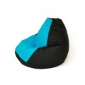 Sako bag pouffe Pear black and blue L 105 x 80 cm Sako bag pouffe Pear black and blue L 105 x 80 cm