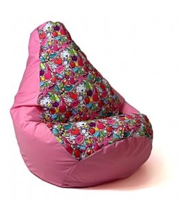 Sako bag pouffe pear print pink fairy L 105 x 80 cm