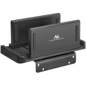 Maclean Thin-Client / mini PC terminal holder, black, suitable for VESA mounts, free standing, MC-454