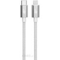 Kabel Lightning MFi - USB C srebrny 1m