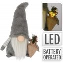 Home Styling Collection DECORATIVE PLUSH PELLET LED 38CM GRAY