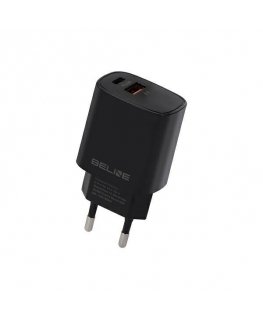 Beline Charger connected to the network 20W USB-C + USB-A black