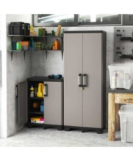 Keter Low cabinet Pro, black and gray