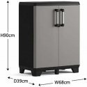 Keter Low cabinet Pro, black and gray