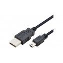 Cable USB - Mini USB 1m. black