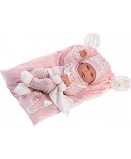LLORENS doll NICA CON COJIN ROSA 40 cm, 73860
