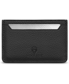 Woolnut Leather Card Holder -korttikotelo, musta