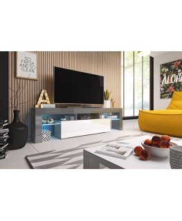 Cama TV stand TORO 158 grey/white gloss