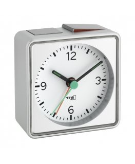 TFA-Dostmann PUSH Quartz alarm clock Silver