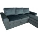 Corner sofa bed INGMAR green velvet