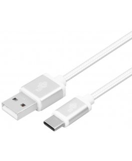 Cable USB - USB C cable 2 m silver