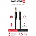 Swissten Textile Audio Kabelis 3 5 mm (male) | 3 5 mm (female) Swissten Textile Audio Kabelis 3 5 mm (male) | 3 5 mm (female)