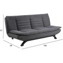 Sofa bed FAITH dark grey/black