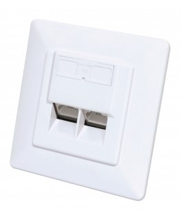 Intellinet 771900 розетка 2 x RJ-45 Белый