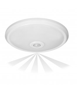 Orno ZONDA LED 12W, ceiling light with motion sensor, 800lm, IP20, 4000K, opal polycarbonate, white