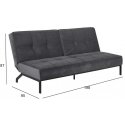 Sofa bed PERUGIA dark gray