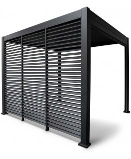 Louvers wall for gazebo MIRADOR-111 4m, dark gray