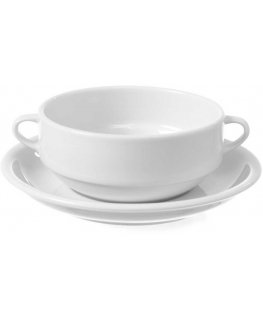 White porcelain broth bottle OPTIMA 380ml, set of 12 pcs. - Hendi 770924