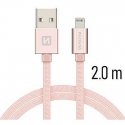 Swissten Textile Fast Charge 3A Lightning Data and Charging Cable 2m