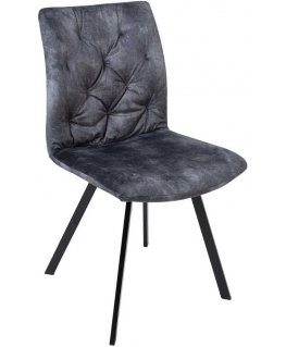 Chair AFTON dark gray velvet