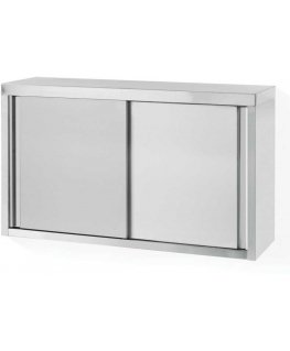 Hanging steel kitchen cabinet with sliding doors 100x60x30cm - Hendi 811207