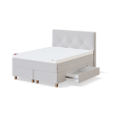 Sleepwell BLACK CONTINENTAL CONTINENTAL BED WITH DRAWER / 160x53x200 / soft / MANGO Light Grey (18711)