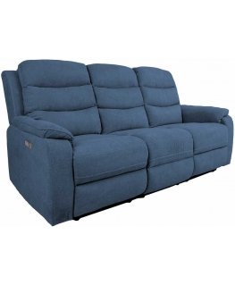 Blue Recliner sofa MIMI 3-seater, electric, mėlynas