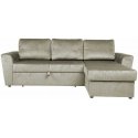 Corner sofa bed INGMAR beige velvet