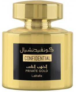 Unisex perfume Lattafa EDP Confidential Private Gold 100 ml