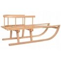 Wooden sled with backrest