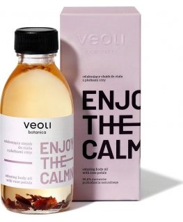 Relaxing body oil "Veoli Botanica Enjoy The Calmness Oil" with rose petals 150 ml