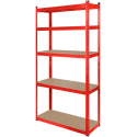 Metalinė sandėlio lentyna 180x90x40 raudona Rebel