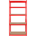 Metal warehouse shelf 180x90x40 red Rebel