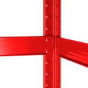 Metal warehouse shelf 180x90x40 red Rebel