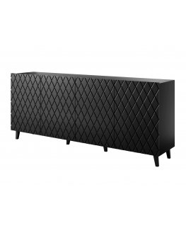 ASTI kumode 200x42x82 melna matēta