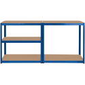 Metal warehouse shelf 180x90x40 blue Rebel