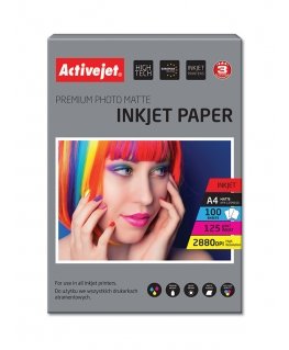 Activejet AP4-125M100 fotopaber A4 Valge Matt